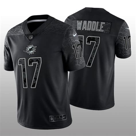 Miami Dolphins Jaylen Waddle Black Jersey Golden Edition Men’s ...