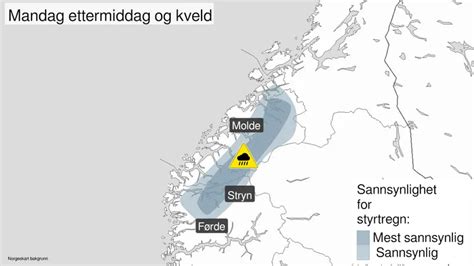 Nytt Farevarsel Om Styrtregn På Nordvestlandet Sårbare Områder Som