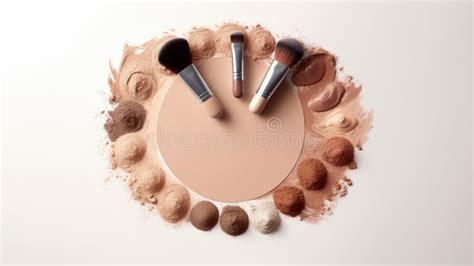 Swatches Of Liquid Foundation In Different Skin Shades Stock