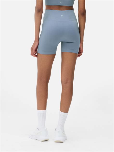 Nahtlose Performance Shorts Mit Hoher Taille Dunkelblau Damen Primark