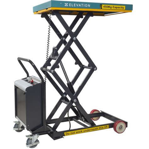 Battery Operated Mobile Lift Table Double 450kg Scissor Tables Uk