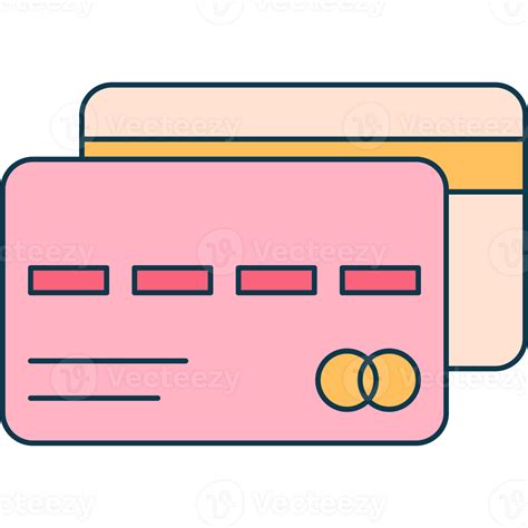 Credit Card Banking Icon Flat Illustration PNG Transparent Background ...