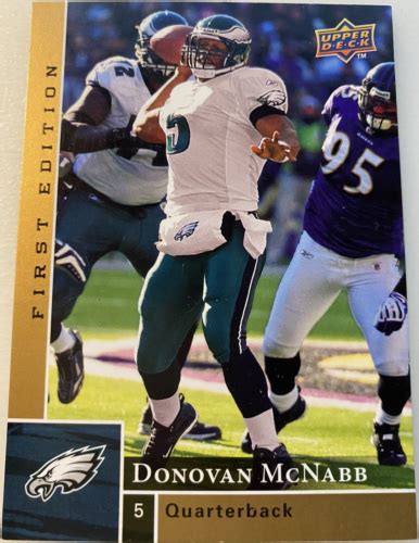 2009 Upper Deck First Edition Donovan Mcnabb 115 Philadelphia Eagles Card Ebay