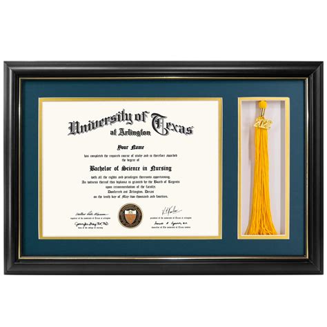 Graduationmall 11x17 Black Wood Diploma Frame With Tassel Holder For 8