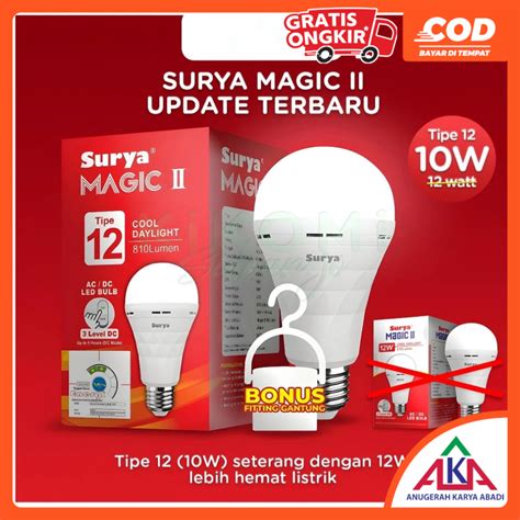 Jual SURYA MAGIC Bohlam Lampu TIPE 12 Emergency LED Genius AC DC