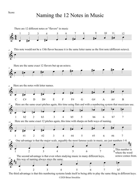 Scale Degree Explanation Music Theory Worksheet By Brian Streckfus