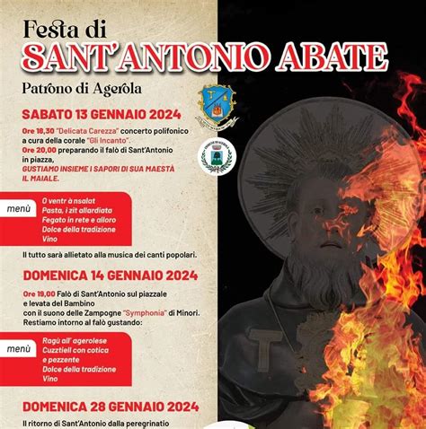 Ad Agerola Si Festeggia Sant Antonio Abate Con Musica E Un Menu Tipico