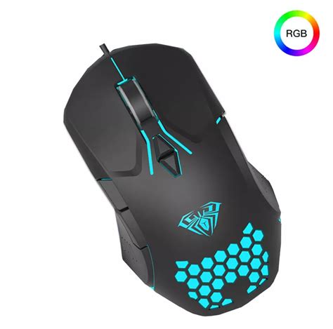 Mouse Gamer Fio F Aula Rgb Dpi