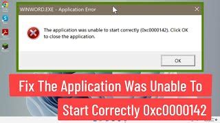 0xc0000142 The Application Was Unable To Start Correctly 0xc0000142 ...