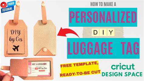 How To Make A Luggage Tag With Cricut FREE TEMPLATE Ready To Cut In