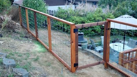 Cedar Fence Cedar Creek Lumber Backyard Fences Hog Wire Fence Fence Landscaping