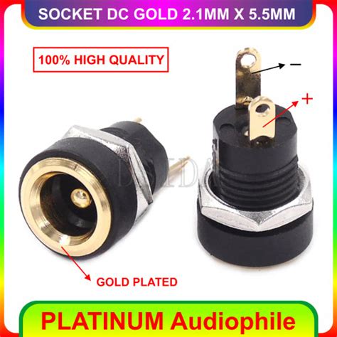 Jual Socket Dc Gold Female Soket Dc Adaptor 21mm X 55mm Kab Bogor