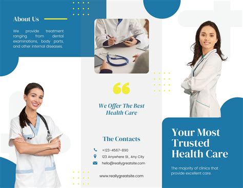 Free Printable Professional Medical Brochure Templates Canva