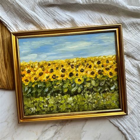 Fall Sunflower Painting - Etsy