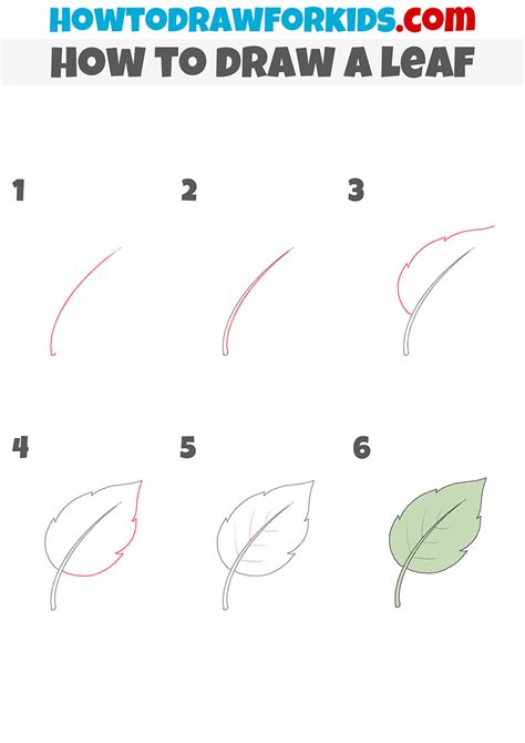 How to Draw a Leaf - Easy Drawing Tutorial For Kids