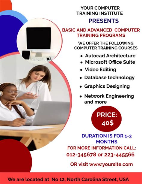 Copy Of Computer Skills Training Flyer Template Postermywall