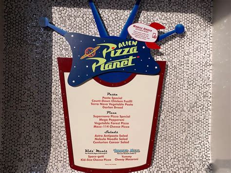 pizza planet menu