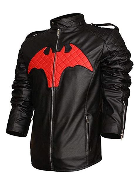 Red Bat Logo Leather Jacket Leathers Jacket