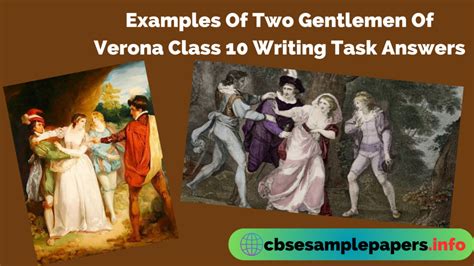 Two Gentlemen Of Verona Class 10 Writing Task Answers Format Examples