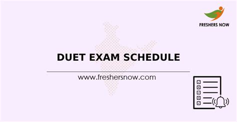 Duet Exam Schedule 2022 Released Pg And Ph D Exam Dates