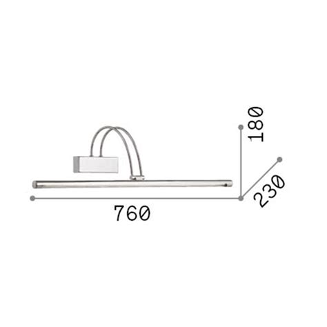 Applique Contemporanea Bow Metallo Cromo Led W Luce Calda