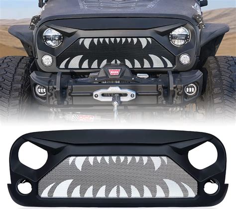 Xprite Front Grille Matte Black Gladiator Vader Grid Grill Guards