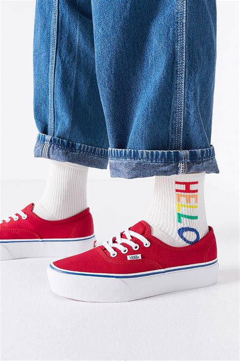 All Red Vans Authentic