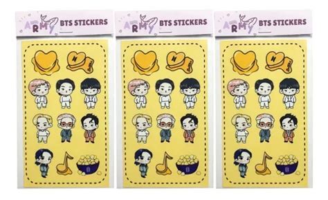 Stickers Calcomanias Bts Blackpink Kpop Planilla 3 Pzas En Venta En