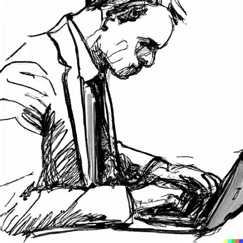 Detailed Hand Drawn Sketch Of A Businessman Working On Dall·e 2 Openart