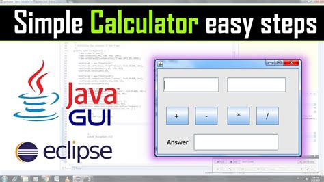 Simple Calculator Using Java Gui In Eclipse Youtube