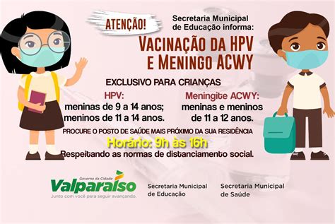 SECRETARIA MUNICIPAL DE EDUCAÇÃO INFORMA VACINAÇÃO DA HPV E MENINGITE