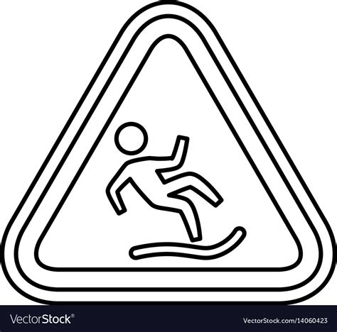 Wet floor sign Royalty Free Vector Image - VectorStock