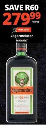 Jägermeister Liqueur 750 ml offer at Checkers