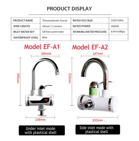 Ecofresh Electric Faucet Instant Water Heater Tap Faucet Heater Cold