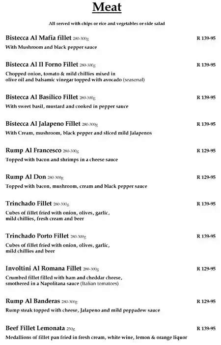 Menu at Il Forno pizzeria, New Redruth