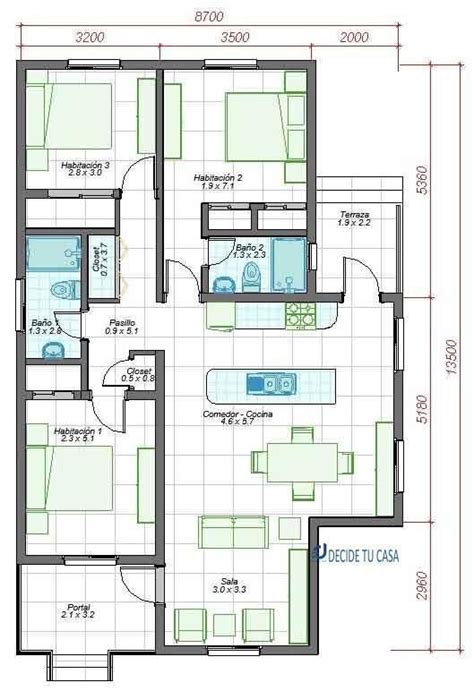 Planos De Casas De Un Piso Decide Tu Casa Architectural House Plans