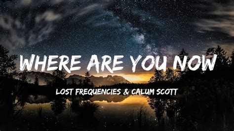 Lost Frequencies Ft Calum Scott Where Are You Now Lyrics Youtube