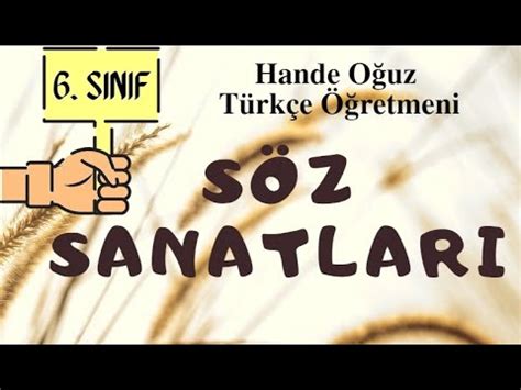 S Z Sanatlari Sinif Konu Anlatimi Youtube