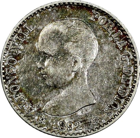 Centimos Spain Alfonso Xiii Silver Pg M Km