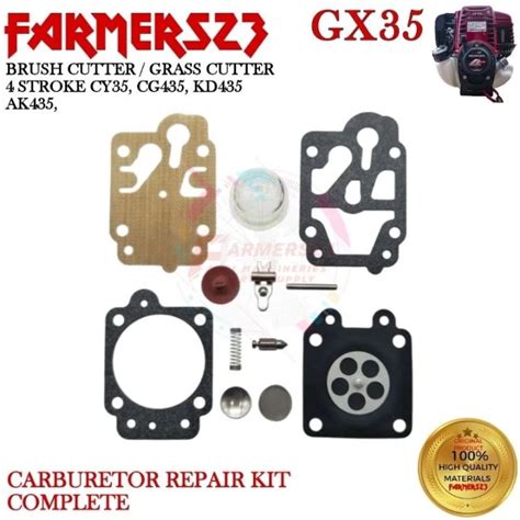 Complete Carburetor Repair Kit Honda Gx Stroke Gras Cutter Lawn