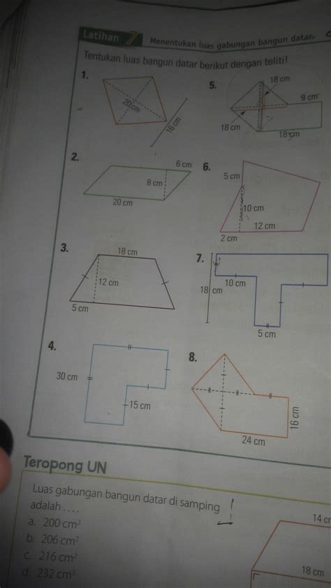 Soal Luas Gabungan Bangun Datar Kelas Sd Soal Matematika Kelas Sd