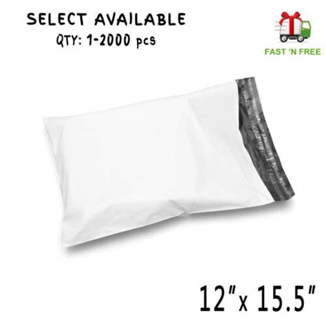 12x15 5 Poly Mailers Shipping Envelopes Self Seal Plastic Mailing Bags