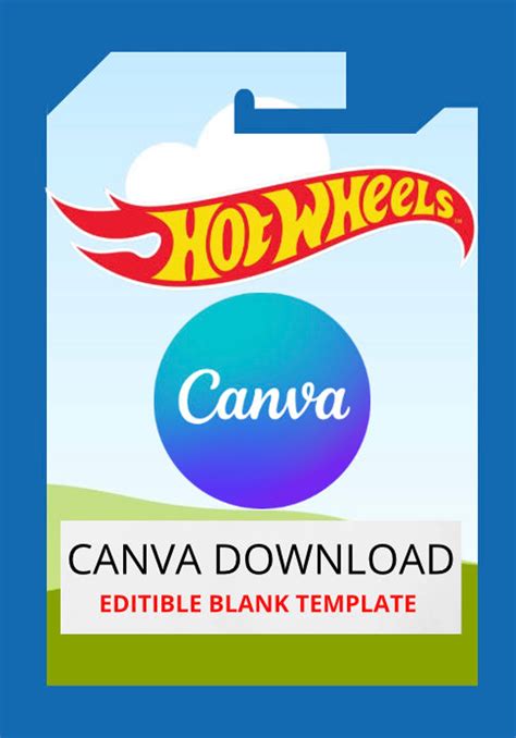 Plantilla Hot Wheels Plantilla En Blanco Plantilla HotWheels Canva