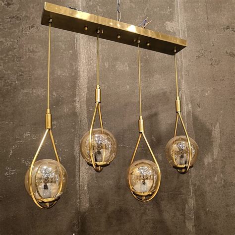 Modern Pendant Light, Glass Globe Pendant Lamp ,stairwell Chandelier , High Ceiling Chandelier ...