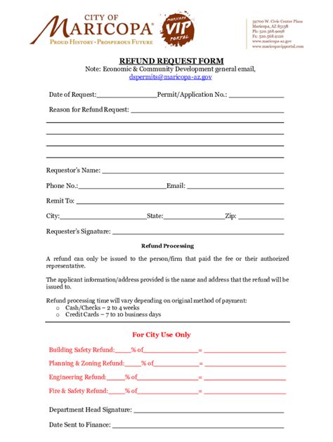 Fillable Online Refund Request Form Fax Email Print Pdffiller