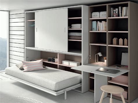 Cama Abatible Vertical Con Escritorio Modelo Convert Muebles Raquel Es