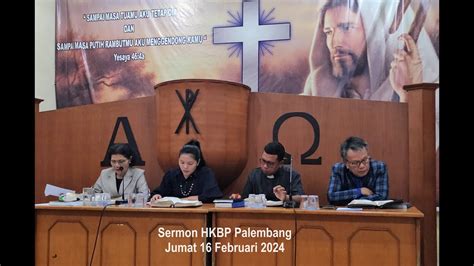 Sermon HKBP Palembang 16 Februari 2024 Mazmur 25 1 10 Jahowa