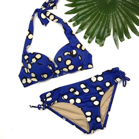 Victoria S Secret Swim Victorias Secret Blue Polka Dot Bikini