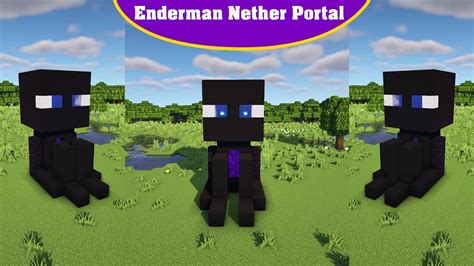 Minecraft How To Build An Enderman Nether Portal Minecraft Tutorial Youtube