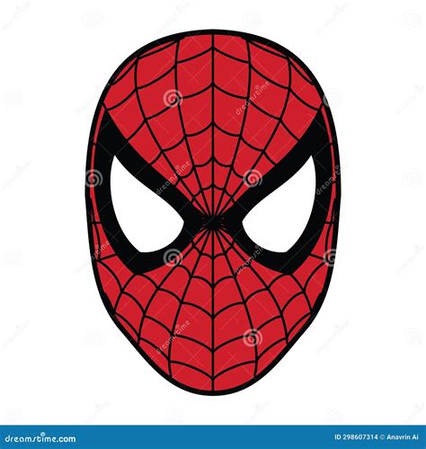 Spider Man Mask Vector Color Editorial Editorial Stock Image ...